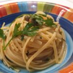 impiattamento spaghetti aglio olio e peperoncino