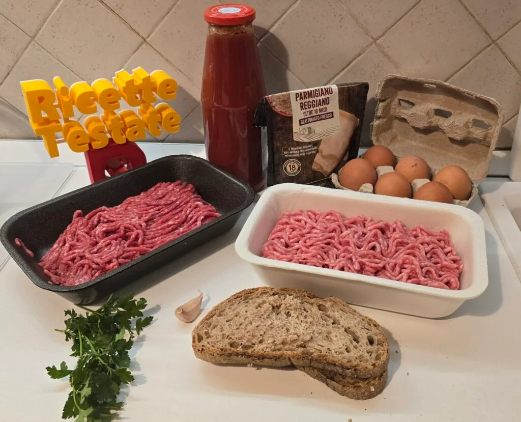 Ingredienti polpette al sugo